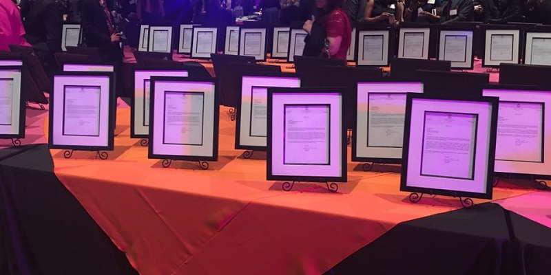 Certificates at the Business Awards Gala